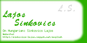 lajos sinkovics business card